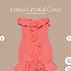 NWT idem ditto peach dress strapless